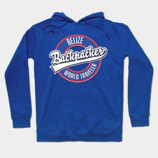 Belize backpacker world traveler logo. Hoodie